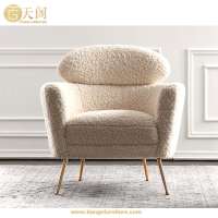 ins hot sale living room furniture Sheepskin Jet accent chair